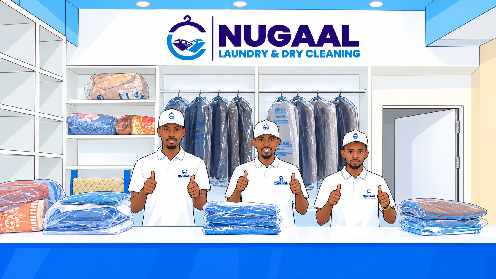 Nugaal Laundry team